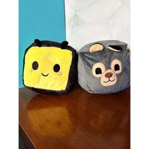 Inseparables Love plush cubes Bee and Bear Lot Of 2 New 5”